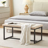 Velvet Padded Ottoman Stool Bed Bench Dining Bench Multicolor Livingroom Bedroom