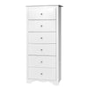 Chest of Drawers Free Standing 6 Drawers Wooden Storage Cabinet W/ Metal Handles