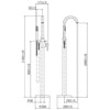 Merano Avellino Freestanding Bath Shower Mixer Tap - Brushed Brass