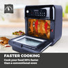 Air Fryer 10L Digital Oven 1500W Healthy Food Frying Cooker Oil Free Low Fat UK