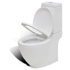 Stand Toilet & Bidet Set White Ceramic M4Y3