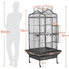 Large Metal Bird Cage Open Playtop for African Grey Parrot Cockatiels w/Stand