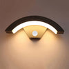 Modern LED Wall Light Curved PIR Motion Sensor Outdoor Garden Lamp Waterproof UK