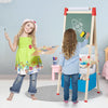 3-in-1 Kids Art Easel Toddler Adjustable Double-sided Wooden Magnetic Easel