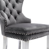 Dining Chairs Set of 2/4/6 Fabric Upholstered Kitchen Chairs w/ Metal Legs Grey