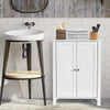 Bathroom Floor Storage Cabinet Free Standing Storage Organizer-White