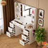 Dressing Table With 11 LED Bulbs Mirror 7 Drawers Large Vanity Table Desk