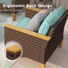 Patio Conversation Sofa Set Wicker Home Outdoor Furniture Sets with Cushioned