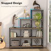 Tribesigns 12 Shelves Bookshelf, Industrial Corner Bookshelf 9 Cubes