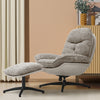 Chenille Swivel Chair Recliner Armchair Home Lounge Sofa Chairs With Footstool