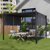 Adjustable Pergola Gazebo Garden Sun Shade Canopy Cover Shelter Steel Frame 3*3m
