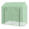 Walk-in Greenhouse with Mesh Windows and Roll-up Door, 200 x 140 x 200cm