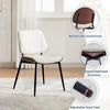 Set of 2 Dining Chairs with Arms Velvet PU Leather Chairs Kitchen