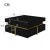 Modern High Gloss Black Side Coffee Table with 2 Storage Drawers for Living Room