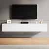 Floating High Gloss 140cm TV Stand Cabinet White LED Wall Mounted Storage Unit