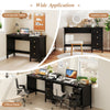 Computer Desk Modern Writing Desk with 3 Drawers-Black