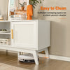 TV Stand for TVs up to 65” Media Console Table w/Adjustable Shelf 2-door Cabinet