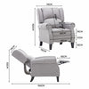 High Back Recliner Armchair Fabric Queen Anne Tub Lounge Cinemo Chair