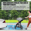 2 in 1 Baby High Landscape Stroller Foldable Toddler Reversible Stroller Grey