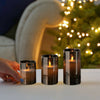 3x Pillar Candles Set LED Dance Flame Remote Dimmable Timer Flameless Tea Light