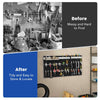 Utility Tool Board Wall-Mounted Pegboard Kit w/28 PCS Hanging Accessories-Black