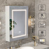 Illuminated Bathroom Mirror Cabinet With Demister LED Lights Wall Mounted