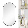 70*40cm Oval Arched Wall Mounted Mirror Bathroom Bedroom Makeup Dressing Mirror