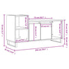Lechnical TV Cabinet Brown Oak 100x35x55 Engineered Wood,TV Stand Unit,TV K8T5