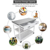 Kitchen Trolley Cart Rolling Island Cart Serving Cart Large Storage 2 Drawers