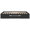 qohoio Bed Frame Black 120x190 Small Double Engineered Wood,Double Bed I9Z9