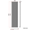 Black Designer Radiator Vertical Horizontal Oval Column Central Heating Rads