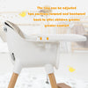 2 in 1 Toddler Convertible High Chair Baby Wooden Dining Highchair with tray