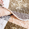 Boho Patchwork Bedspread Quilte Set Throw Rugs Bedding Pillowcases Double Size