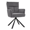 180° Swivel Velvet Armchair T-Cushion Soft Seat Home Office Computer Desk Chair