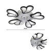 3 Color Dimmable 5 Head Flower Ceiling Fan Lights 6 Speed W/ APP& Remote Control