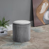Round Dressing Table Chair Vanity Stool Bedroom Makeup Storage Seat Pouffe