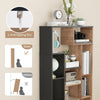 Costway 120cm Tall Bookshelf Modern Geometric Bookcase Book Storage Organizer