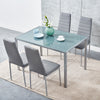 3 Colours Dining Table and 4 / 6 Padded Chairs Set Home Kitchen Furniture New