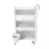 3-Tier Service Trolley with Wheels,Utility Cart for Beauty Salon w/ Drawers