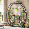 Tribesigns 5-Tier Indoor Plant Stand 70" Tall Plant Shelf with 8 Hanging Hooks