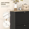 Narrow Shoe Cabinet with 3 Flip Drawers for 18 Pairs of Shoes Black