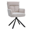 Lounge Armchair Mordern Occasional Chair Accent Chair 180° Swivel Beige Velvet