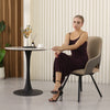 Set of 2 Two-tone Microfiber Leather Upholstered Dining Chairs Swivel Armchairs