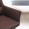 2x Faux Leather Dining Chairs Kitchen Dining Room Office Metal Legs Brown