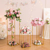 2PCS Rectangular Flower Stand Centrepiece Pedestal Metal Wedding Decorations