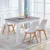Rectangular Kitchen Dining Table Wooden Table 4-6 Seats Family Party Table White