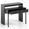 Convertible Home Office Desk Extendable Computer Desk with Storage-Black
