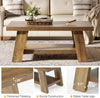 47.24'' Farmhouse Coffee Table, Wooden Center Table with Storage for Living Room