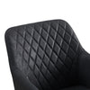 Set of 2 Armchairs Dining Chairs with Arms Velvet PU Faux Leather Chairs Kitchen