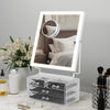 Hollywood Make up Mirror with Storage 3-Tier Jewelry Box LED Lighted Tabletop